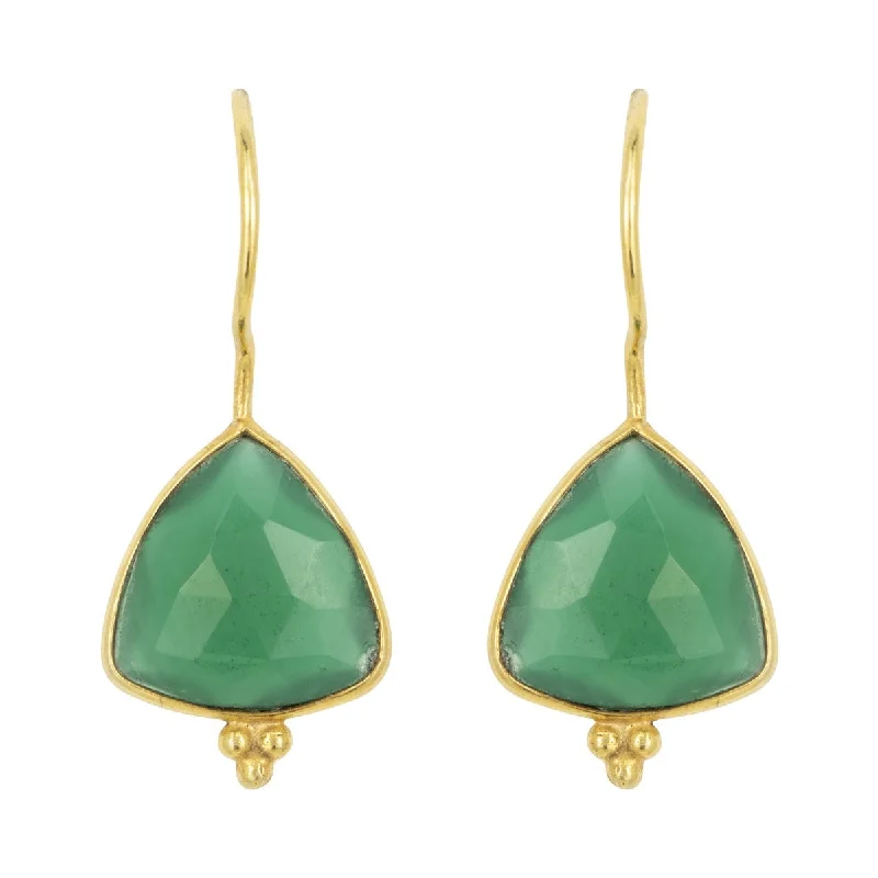 Best hoop earrings with rose gold for a romantic and warm aesthetic-Lola Green Onyx Earrings