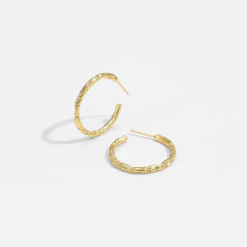 Best hoop earrings with enamel details for a colorful and modern look-LOVCIA Geometry Tinfoil Pattern Circle 925 Sterling Silver Hoop Earrings