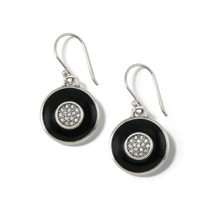 Hoop earrings with removable pendants for a versatile and customizable accessory-Meridian Eclipse Disc French Wire Earrings