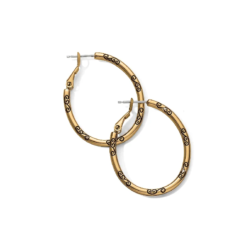 Hoop earrings with intricate designs for a unique and artistic appearance-Oval Hoop Charm Earrings