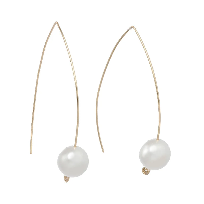 Best hoop earrings with intricate beaded details for a textured, stylish appearance-Pearl Wishbone Earrings