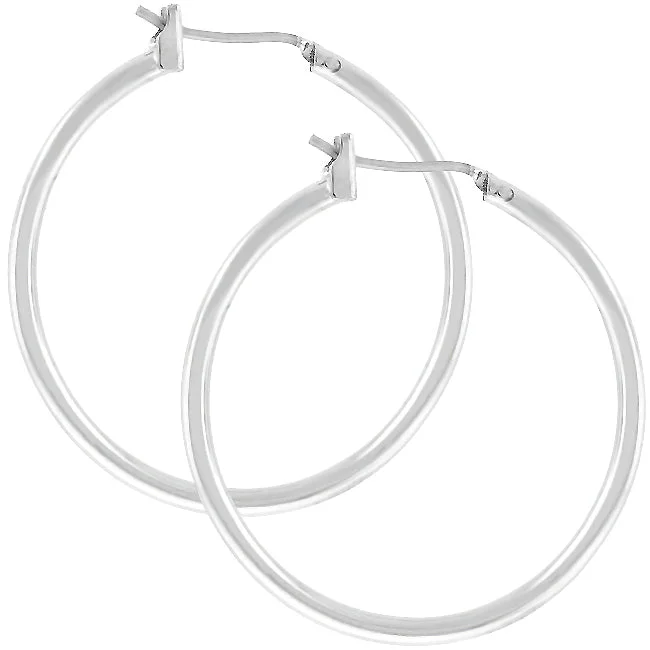 Best hoop earrings with detachable studs for a versatile and adjustable accessory-LOVCIA Glamorous Silver-Tone Hoop Earrings