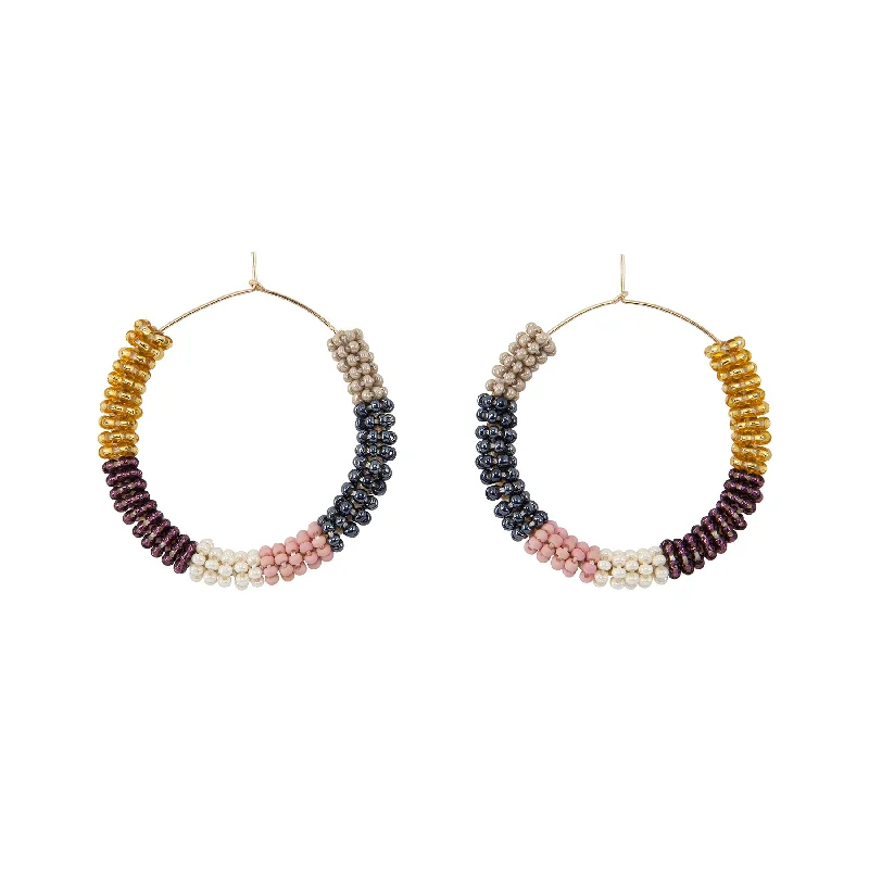 Hoop earrings with intricate designs for a unique and artistic appearance-Large Jongoo Earrings - MULTICOLOR