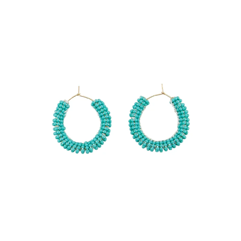 Best hoop earrings with sparkling cubic zirconia for a brilliant, budget-friendly effect-Small Jongoo Earrings - TURQUOISE