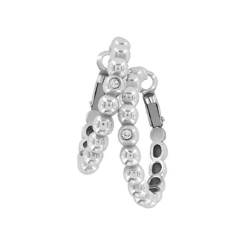 Hoop earrings with polished metal for a shiny and high-quality finish-Twinkle Granulation Medium Hoop Earrings